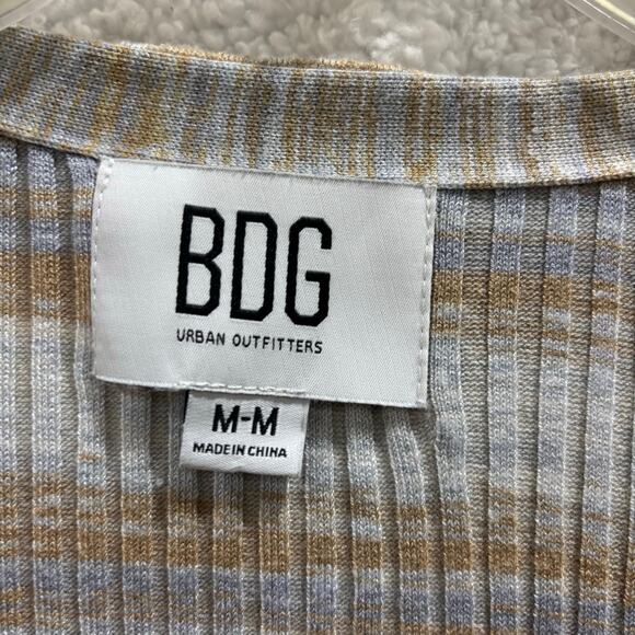 BDG Urban Outfitters Ribbed Striped Long Sleeve Henley M baby t Bella swan - Picture 3 of 8